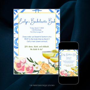 Bachelorette Bash- Mediterranean Theme